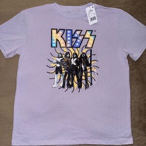 Kiss Kids Short Sleeve Tee - Lavender